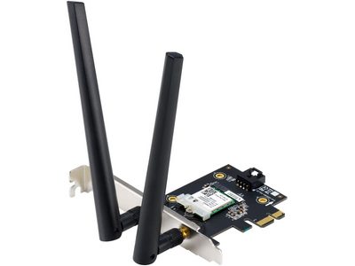 ADAPTADOR WIFI + BLUETOOTH PCI-E ASUS PCE-AX1800 Wifi 1775 MBPS, 2400-5000GHZ, AC, con 2 antenas